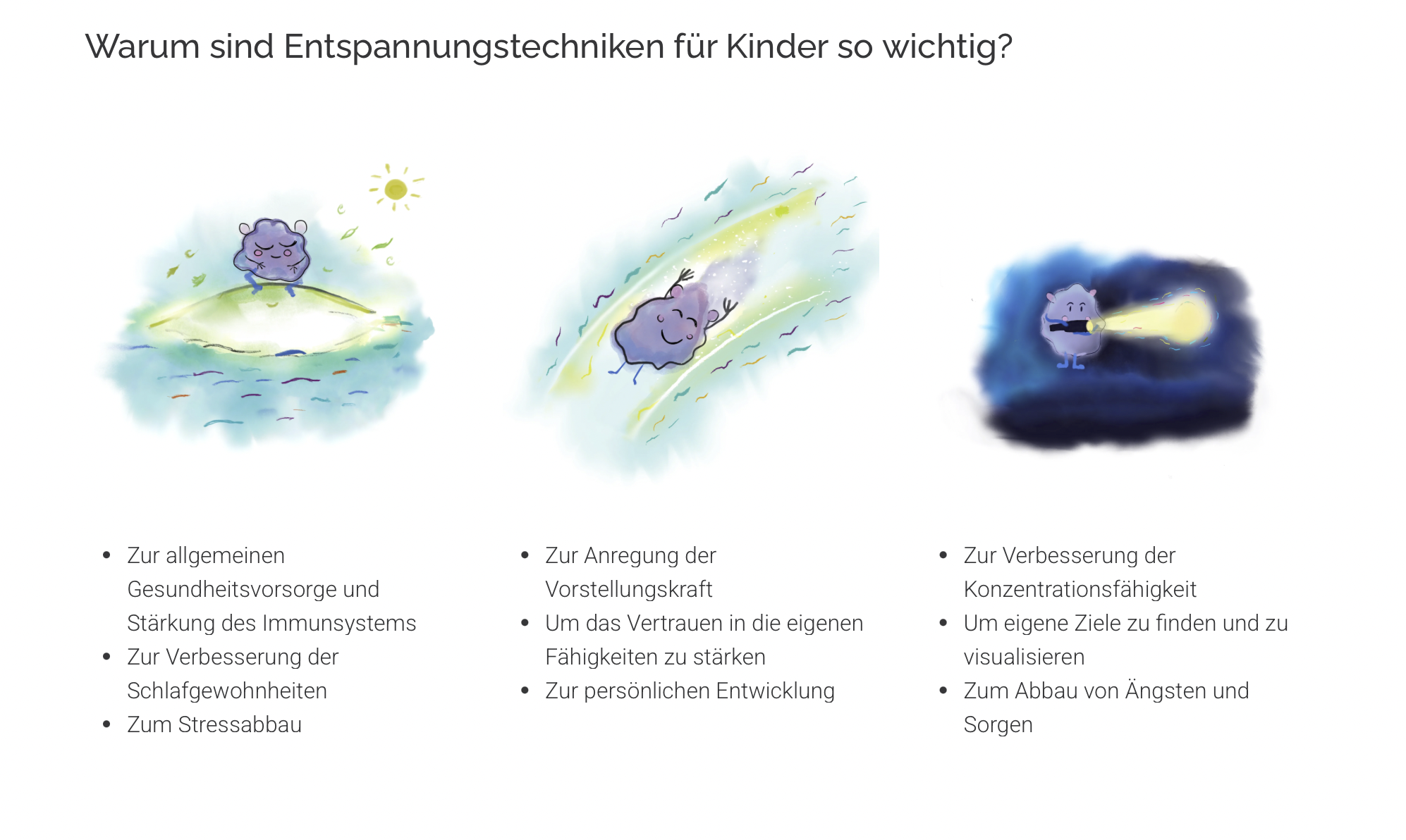 Illustration zum Thema Entspannungstraining für Kinder